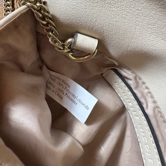 Danielle Nicole Chic Cream Crossbody Bag with Gold Accents - Picture 6 of 7